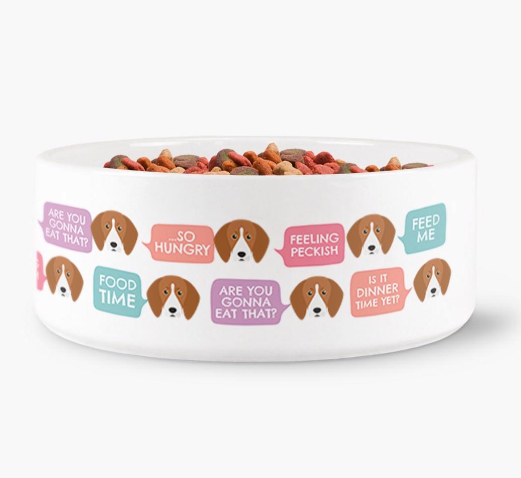 'Speech Bubble' - Personalized Dog Bowl for your {breedFullName}