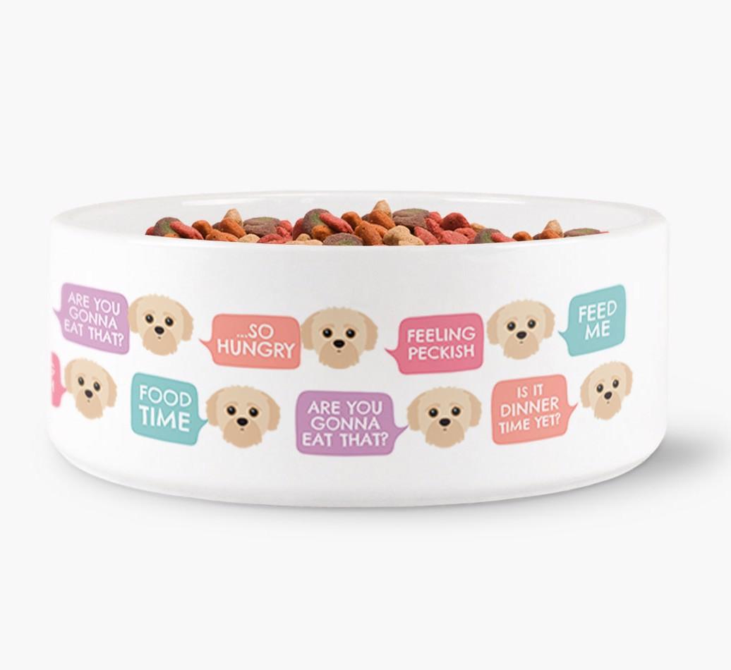'Speech Bubble' - Personalized Dog Bowl for your {breedFullName}