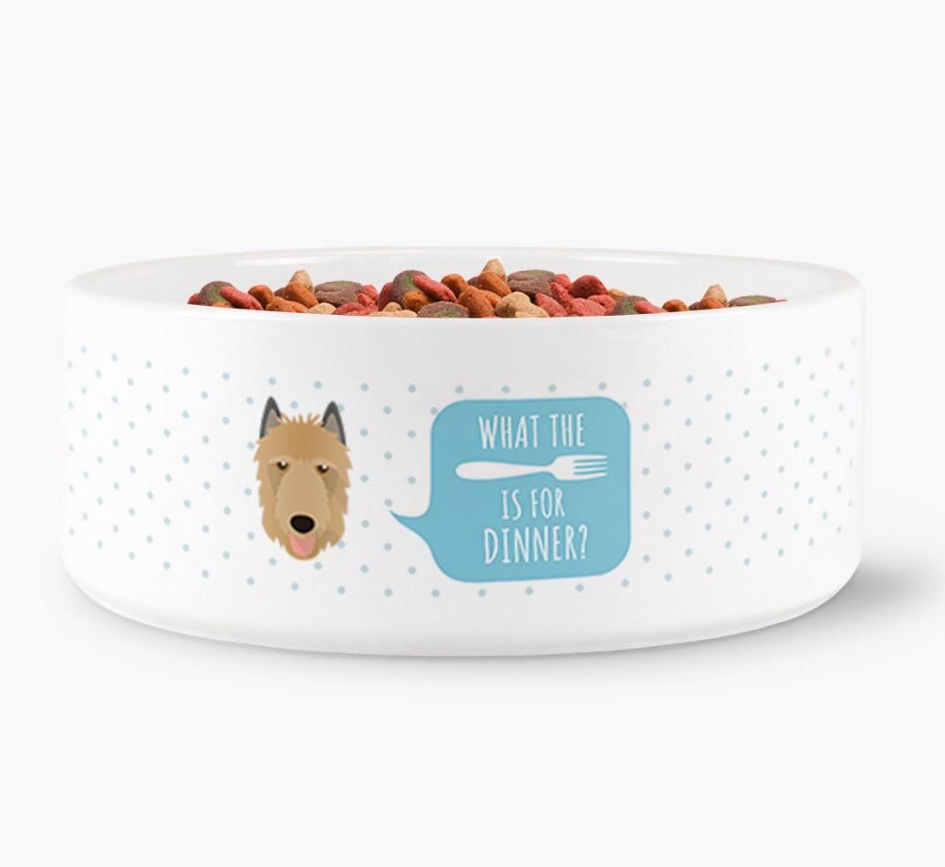 'What's For Dinner?' - Personalized Dog Bowl for your {breedFullName}