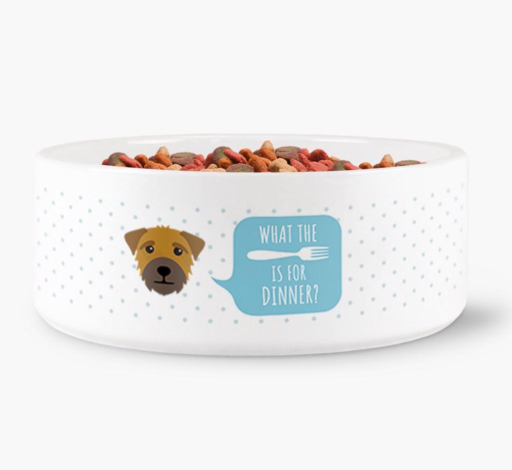 'What's For Dinner?' - Personalized Dog Bowl for your {breedFullName}