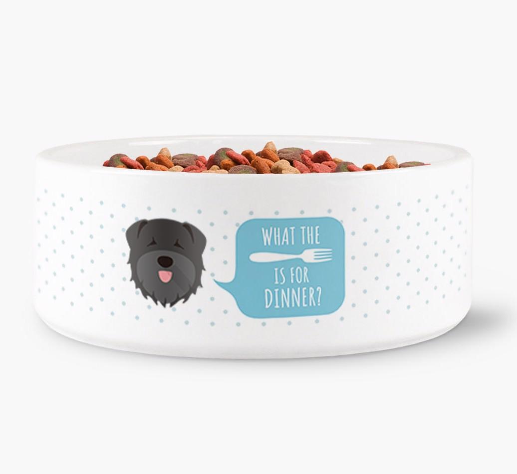 'What's For Dinner?' - Personalized Dog Bowl for your {breedFullName}