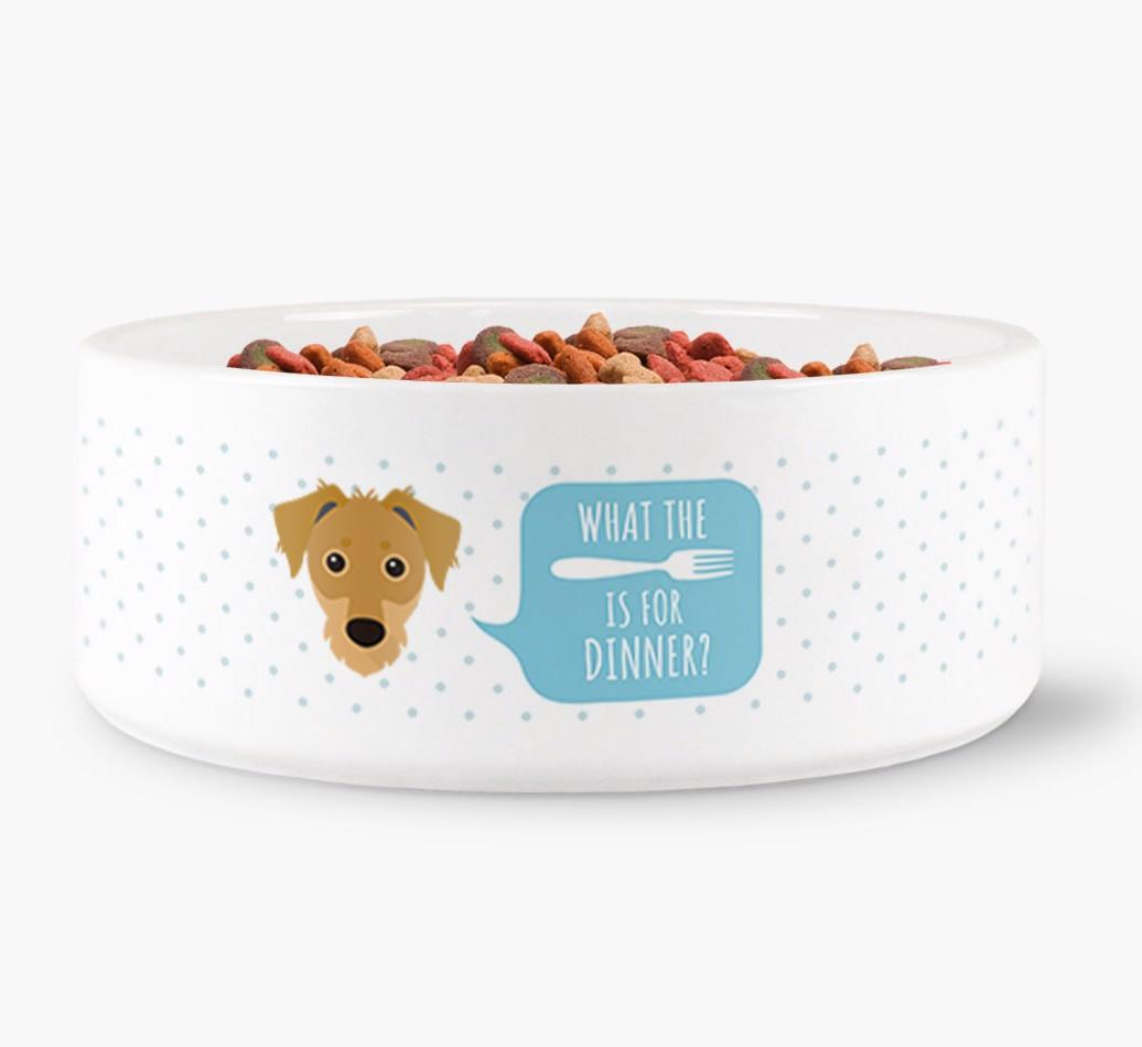'What's For Dinner?' - Personalized Dog Bowl for your {breedFullName}