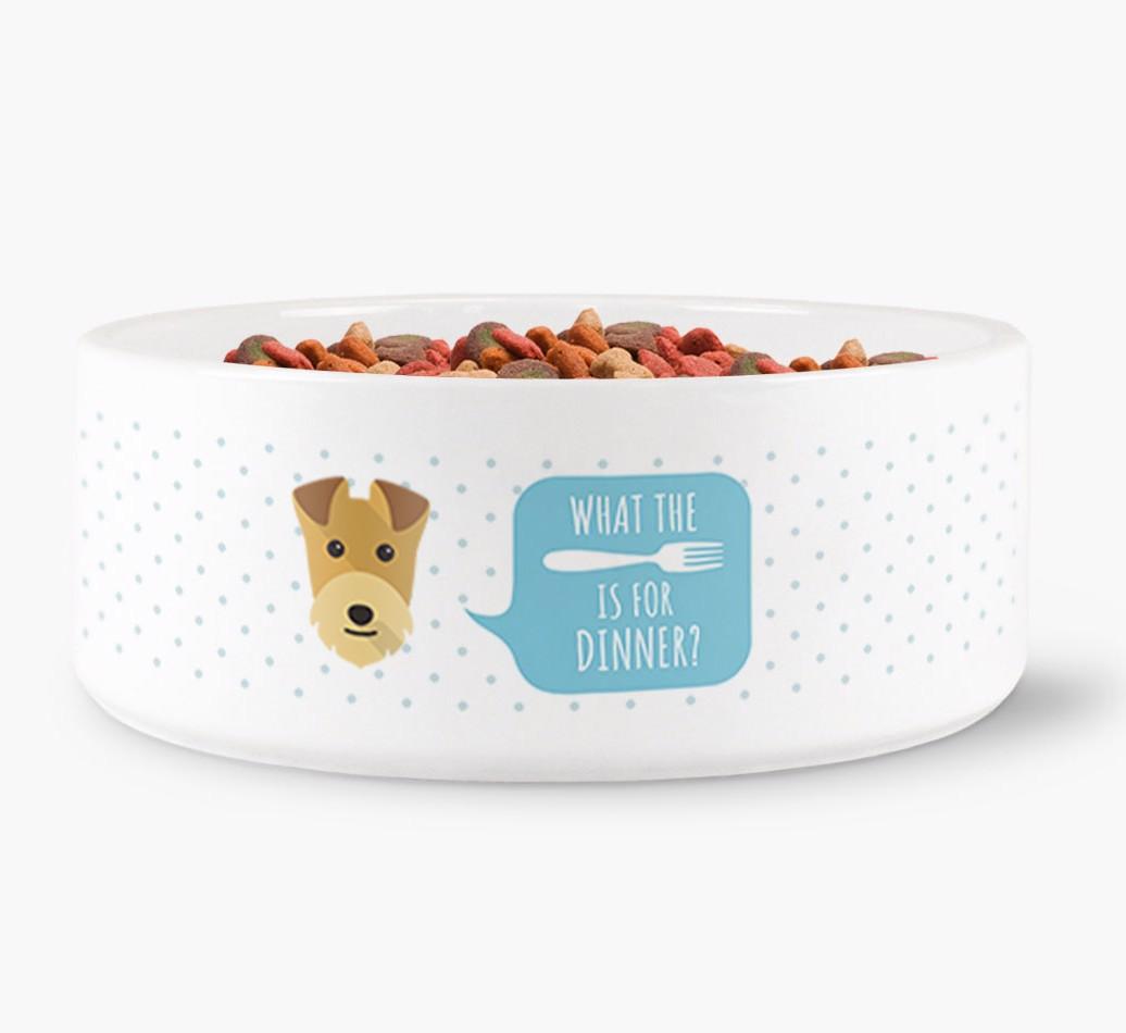 'What's For Dinner?' - Personalized Dog Bowl for your {breedFullName}