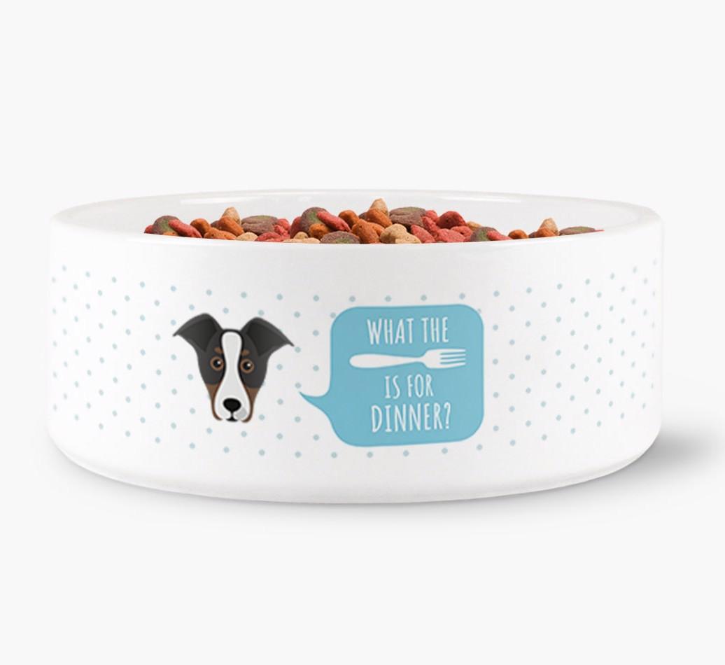'What's For Dinner?' - Personalized Dog Bowl for your {breedFullName}