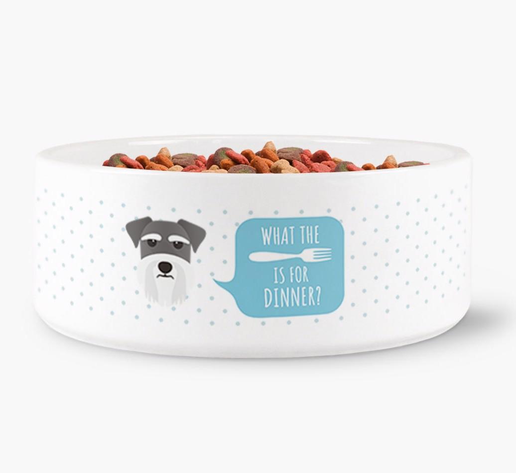 'What's For Dinner?' - Personalized Dog Bowl for your {breedFullName}