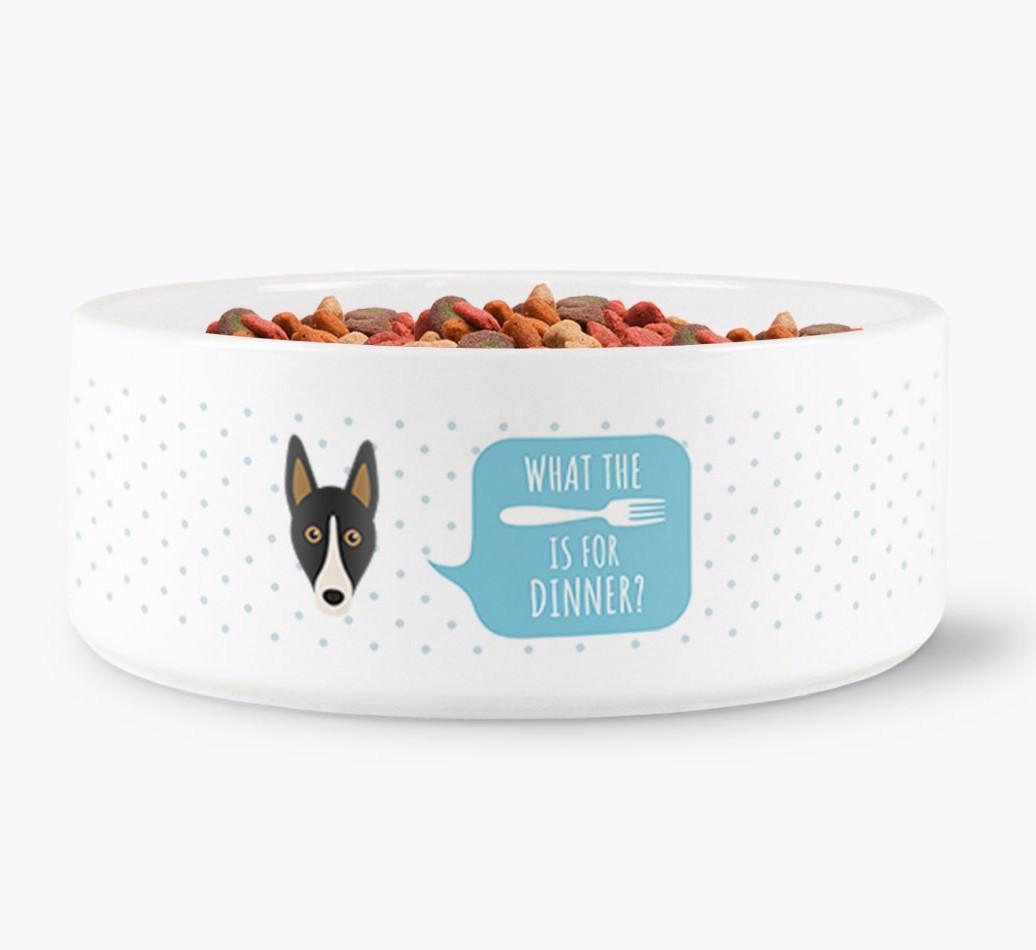 'What's For Dinner?' - Personalized Dog Bowl for your {breedFullName}