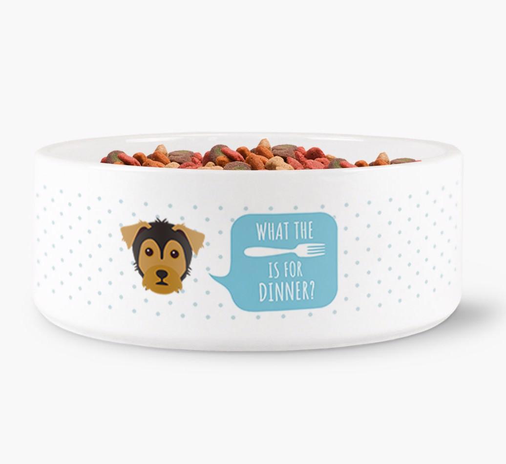 'What's For Dinner?' - Personalized Dog Bowl for your {breedFullName}