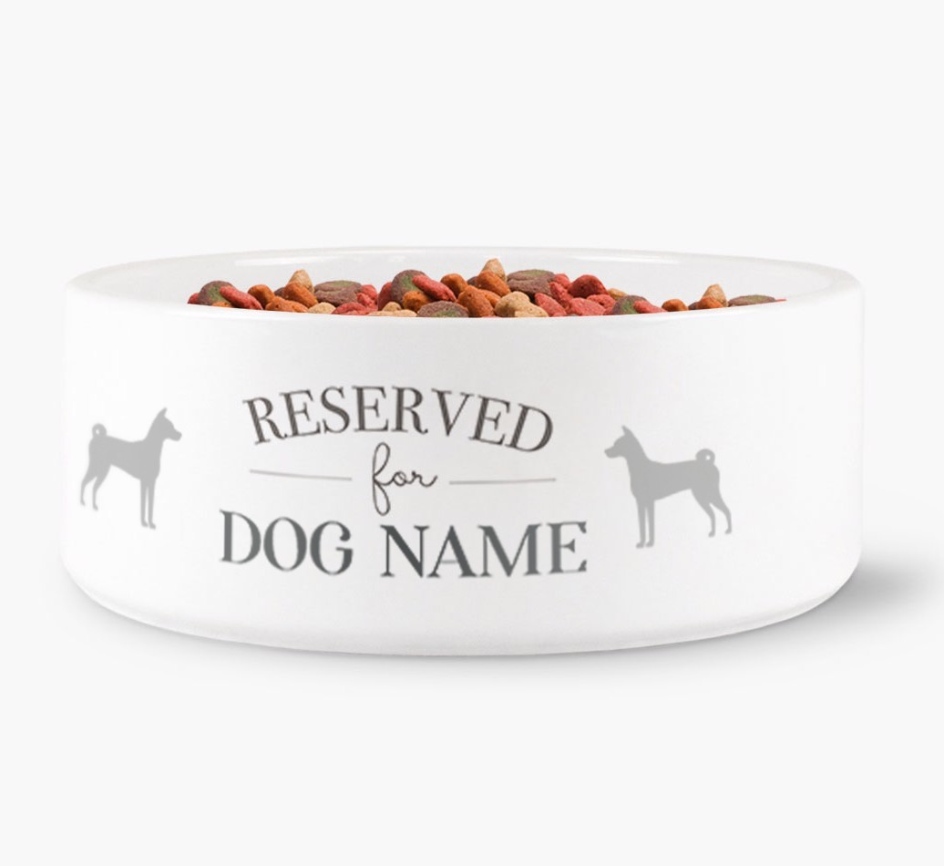 'Reserved for {dogsName}' Dog Bowl for your {breedFullName}