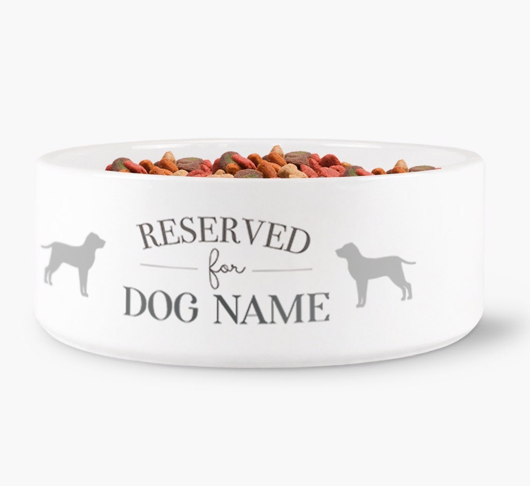 'Reserved for {dogsName}' Dog Bowl for your {breedFullName}
