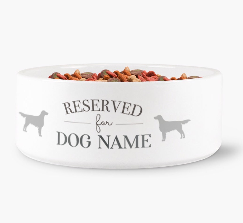 'Reserved for {dogsName}' Dog Bowl for your {breedFullName}