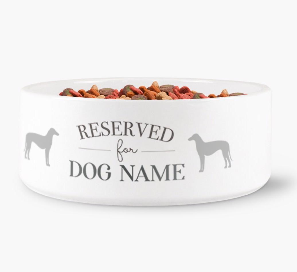 'Reserved for {dogsName}' - Personalized Dog Bowl for your {breedFullName}