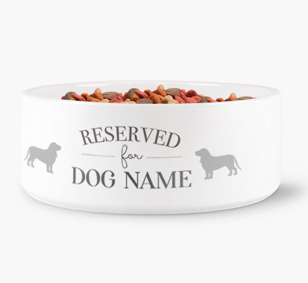 'Reserved for {dogsName}' - Personalized Dog Bowl for your {breedFullName}