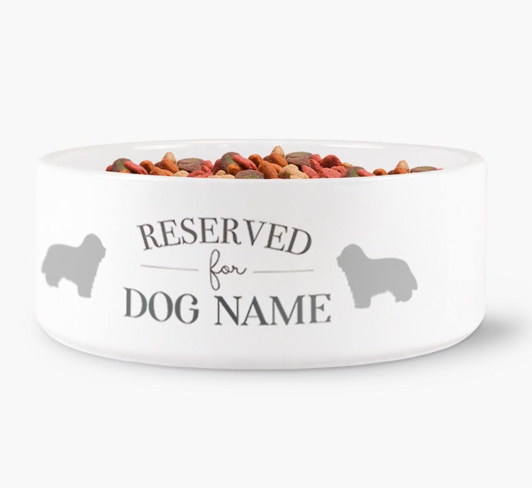'Reserved for {dogsName}' - Personalized Dog Bowl for your {breedFullName}