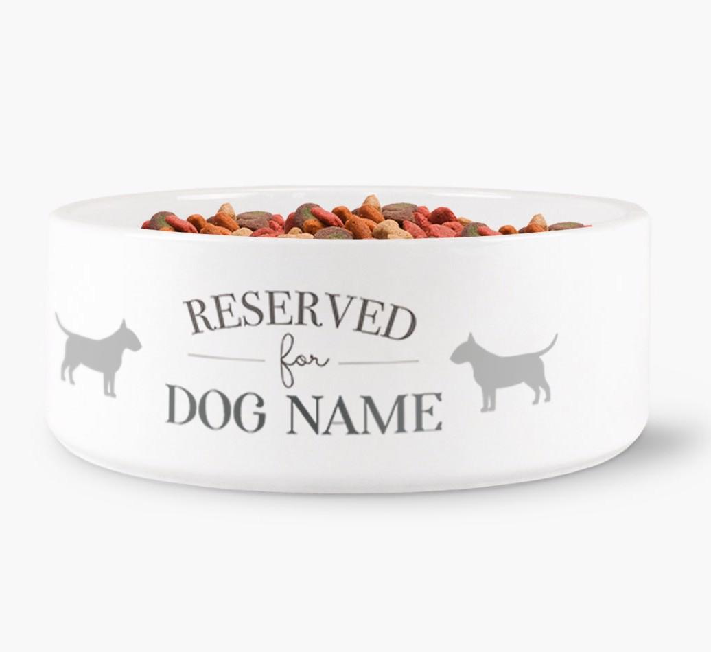 'Reserved for {dogsName}' - Personalized Dog Bowl for your {breedFullName}