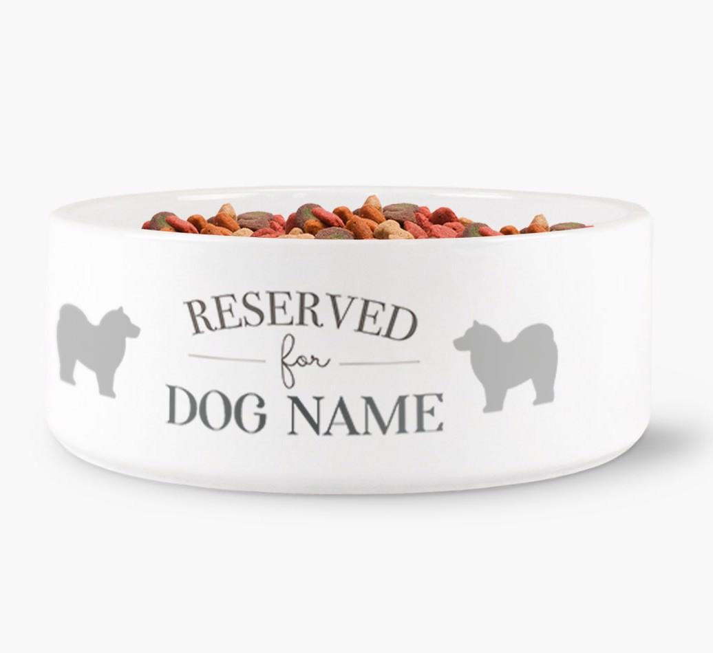 'Reserved for {dogsName}' - Personalized Dog Bowl for your {breedFullName}