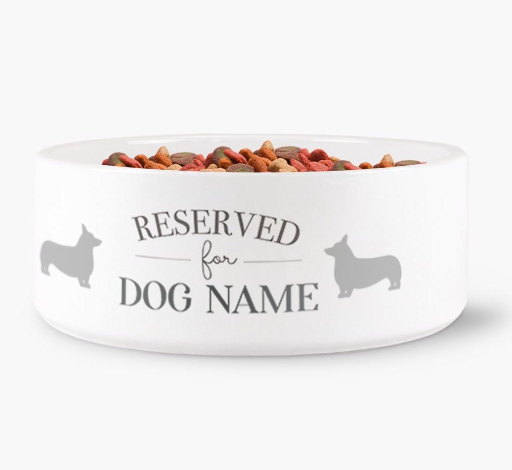 'Reserved for {dogsName}' - Personalized Dog Bowl for your {breedFullName}