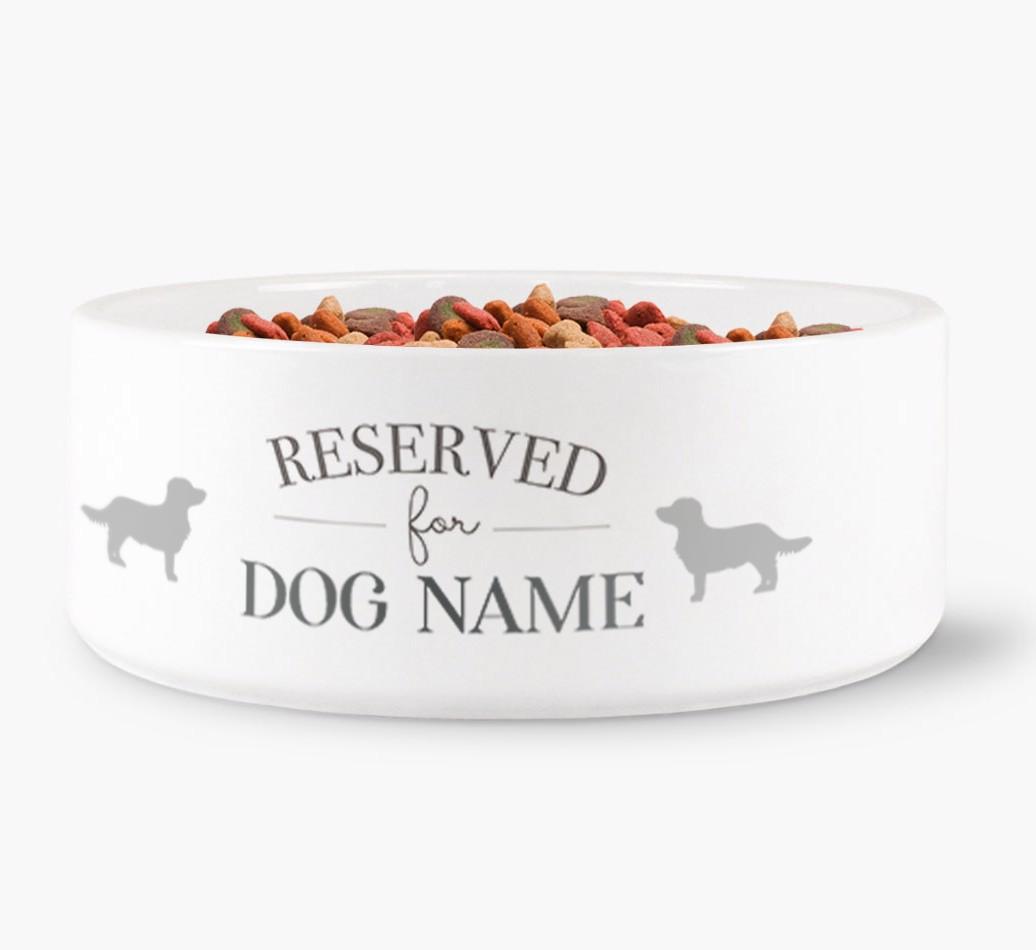 'Reserved for {dogsName}' - Personalized Dog Bowl for your {breedFullName}