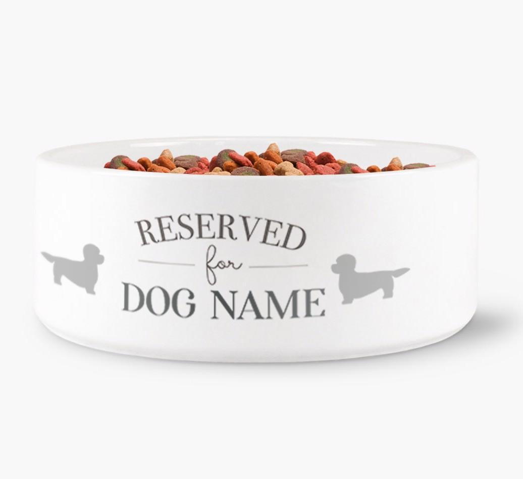 'Reserved for {dogsName}' - Personalized Dog Bowl for your {breedFullName}