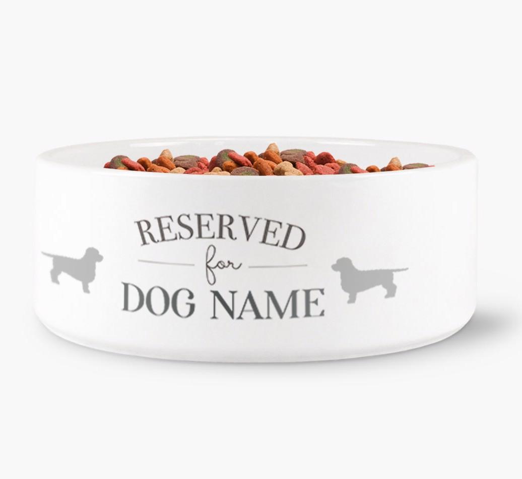 'Reserved for {dogsName}' - Personalized Dog Bowl for your {breedFullName}