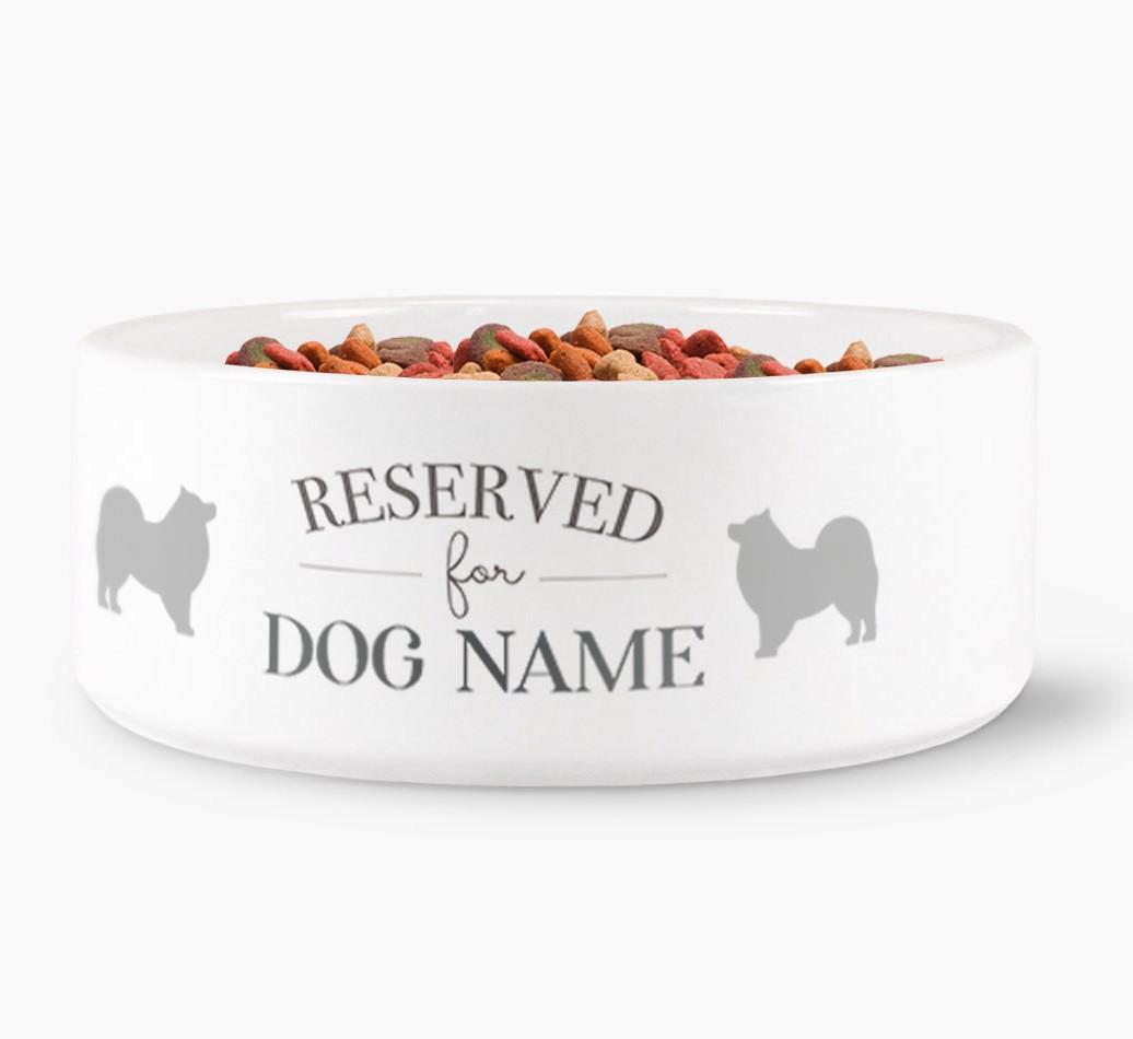 'Reserved for {dogsName}' - Personalized Dog Bowl for your {breedFullName}