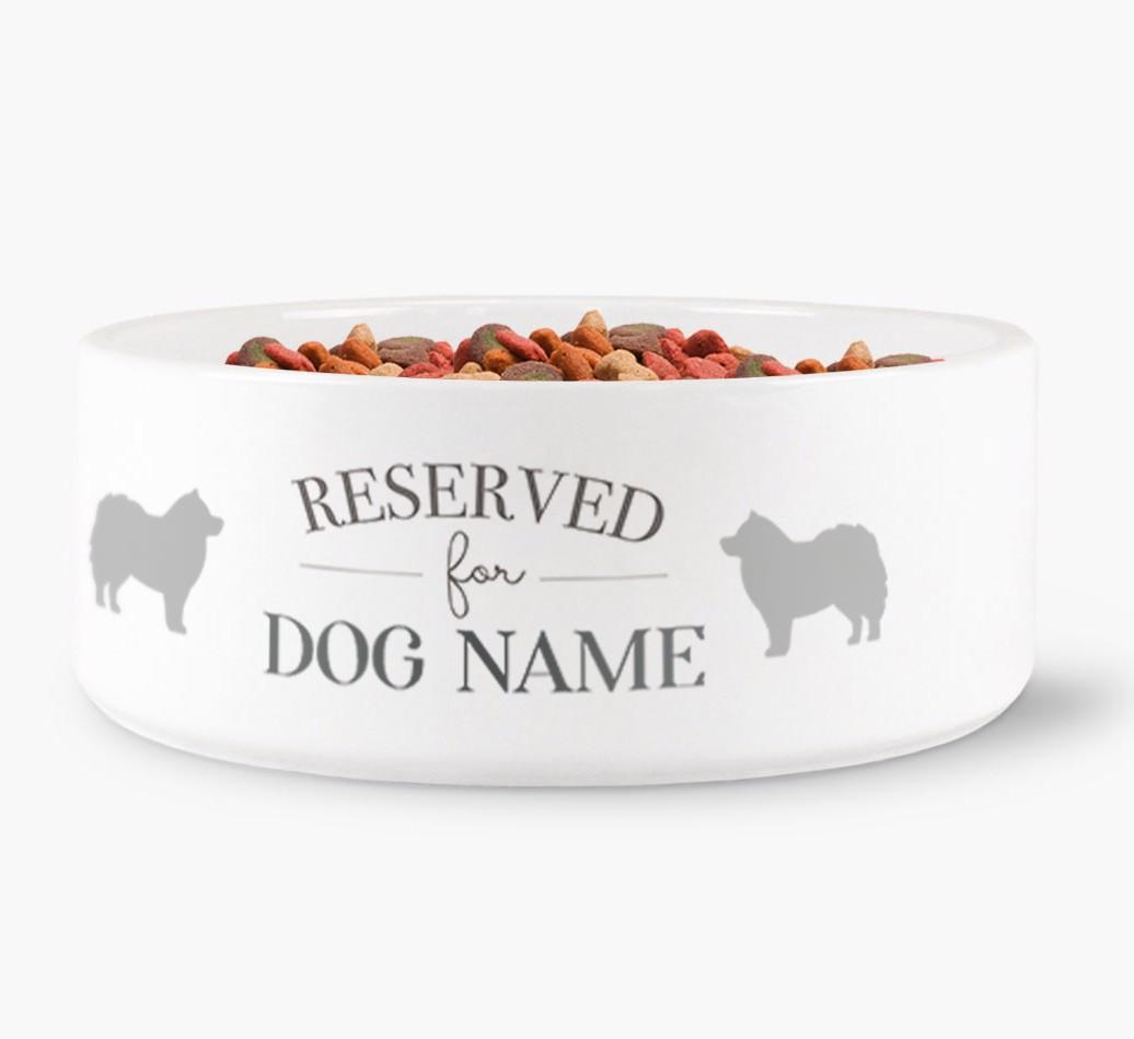 'Reserved for {dogsName}' - Personalized Dog Bowl for your {breedFullName}