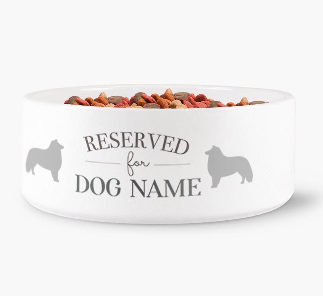 'Reserved for {dogsName}' - Personalized Dog Bowl for your {breedFullName}