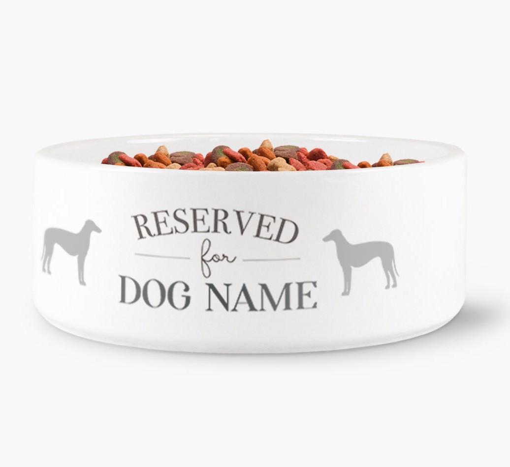 'Reserved for {dogsName}' - Personalized Dog Bowl for your {breedFullName}