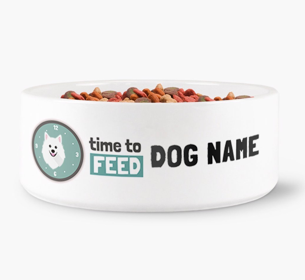'Time to feed {dogsName}' Dog Bowl
