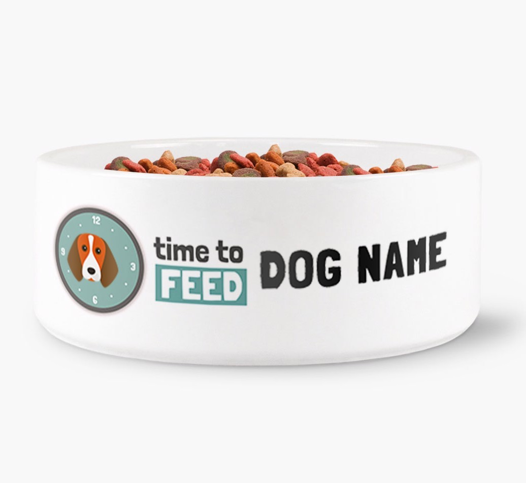 'Time to feed {dogsName}' Dog Bowl
