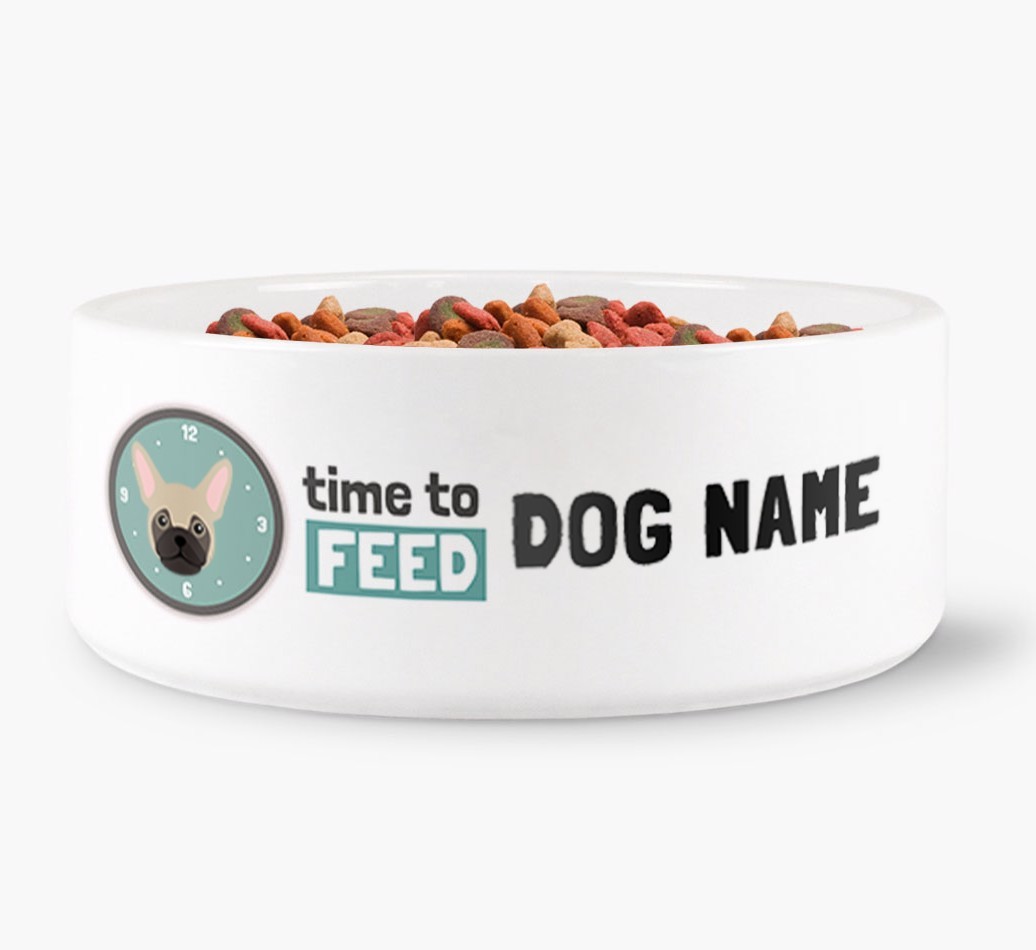'Time to feed {dogsName}' Dog Bowl
