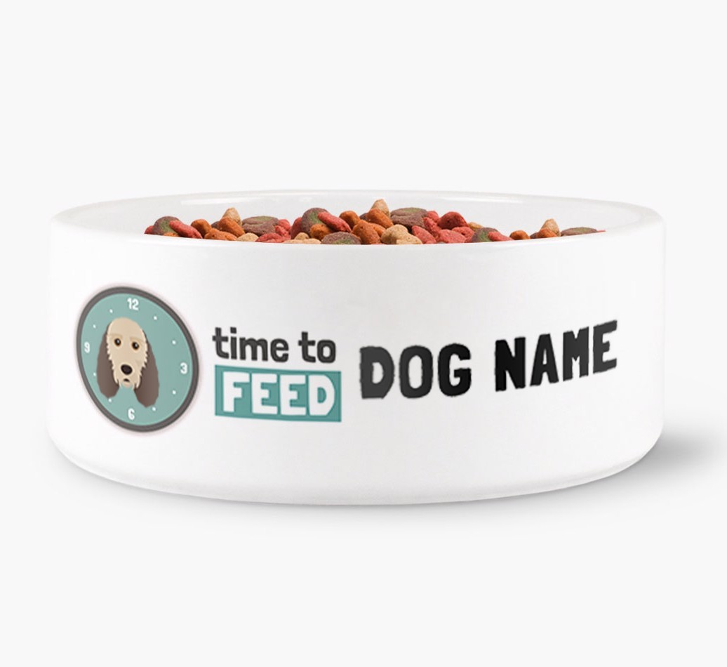 'Time to feed {dogsName}' Dog Bowl