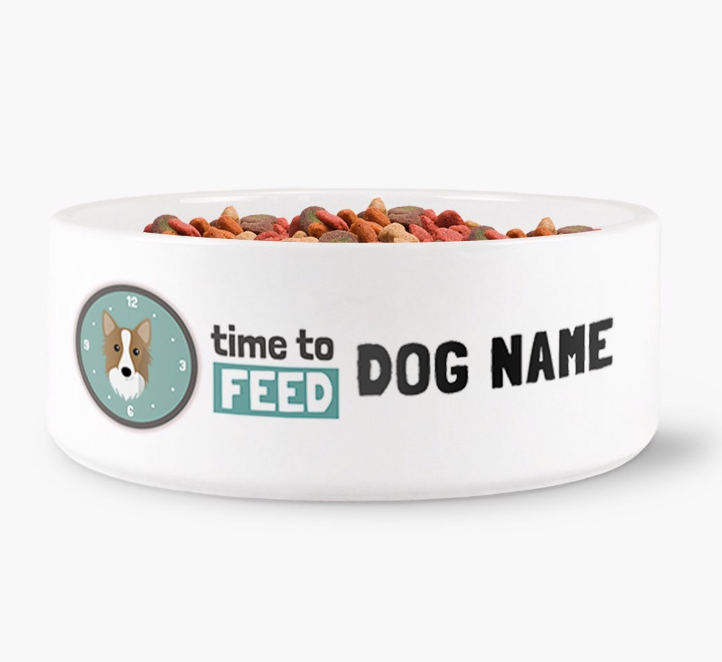 'Time to feed {dogsName}' Dog Bowl