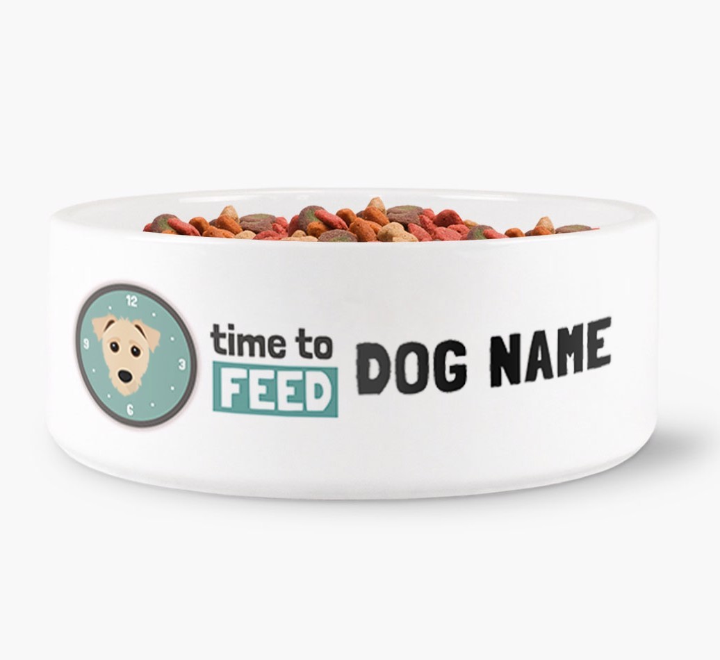 'Time to feed {dogsName}' Dog Bowl
