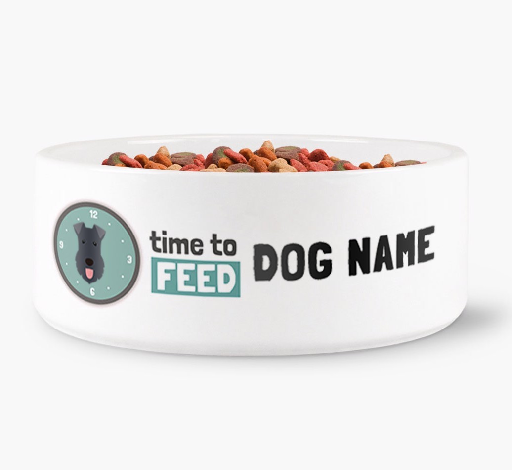 'Time to feed {dogsName}' Dog Bowl