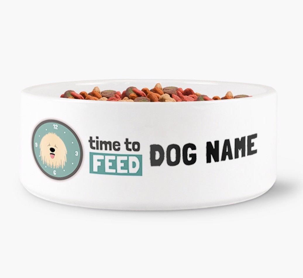 'Time to Feed {dogsName}' - Personalized Dog Bowl for your {breedFullName}