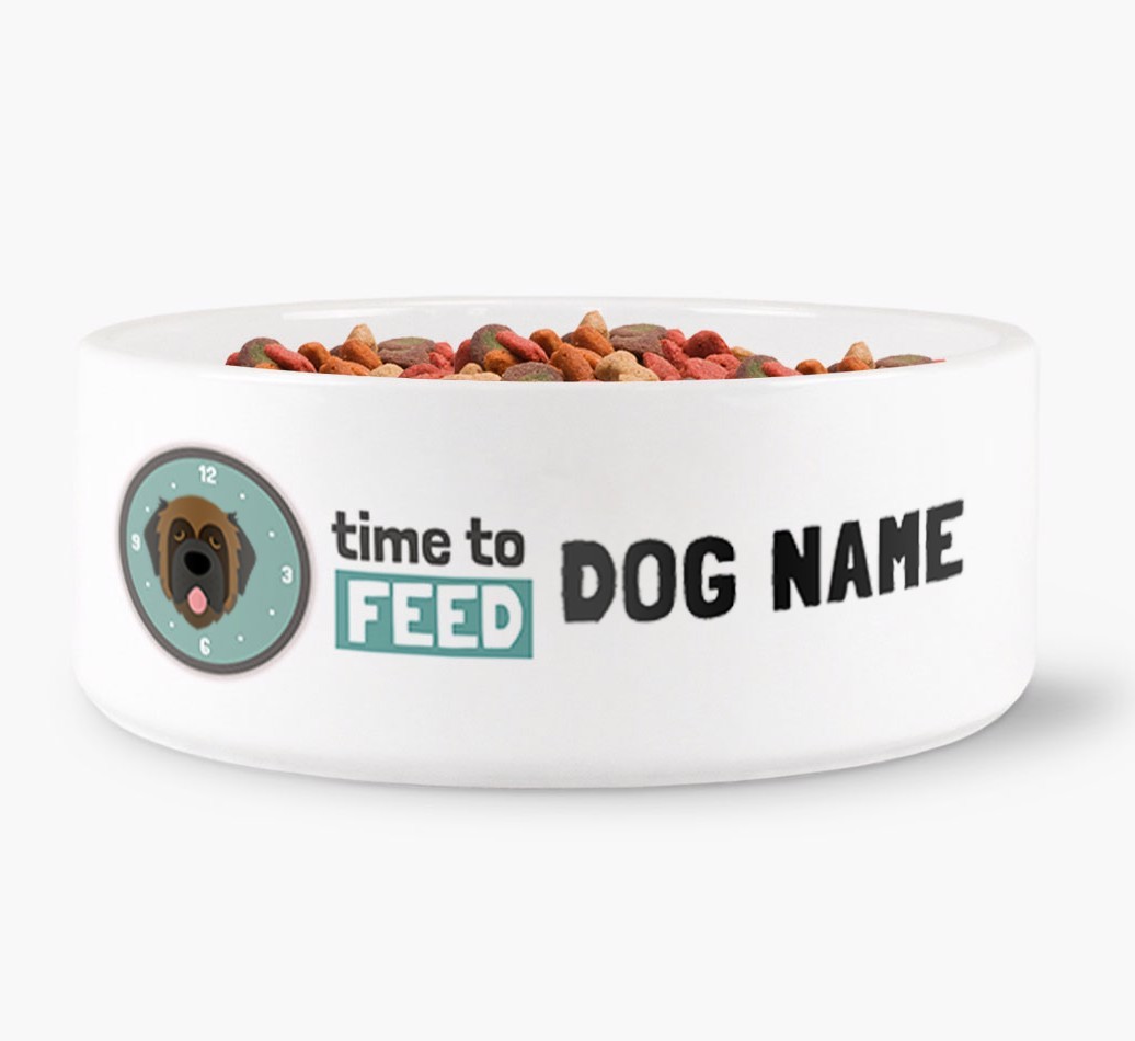 'Time to feed {dogsName}' Dog Bowl