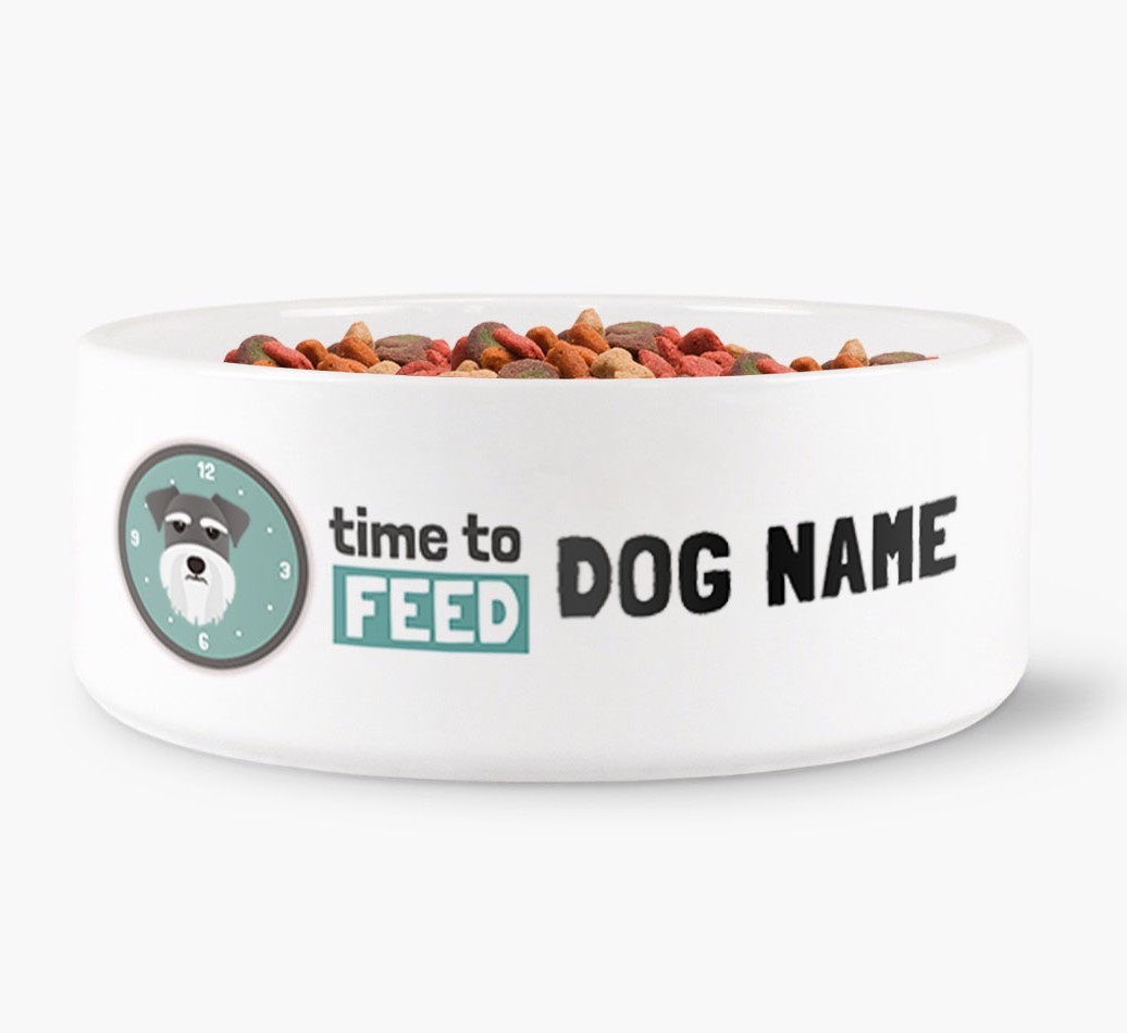 'Time to Feed {dogsName}' - Personalized Dog Bowl for your {breedFullName}