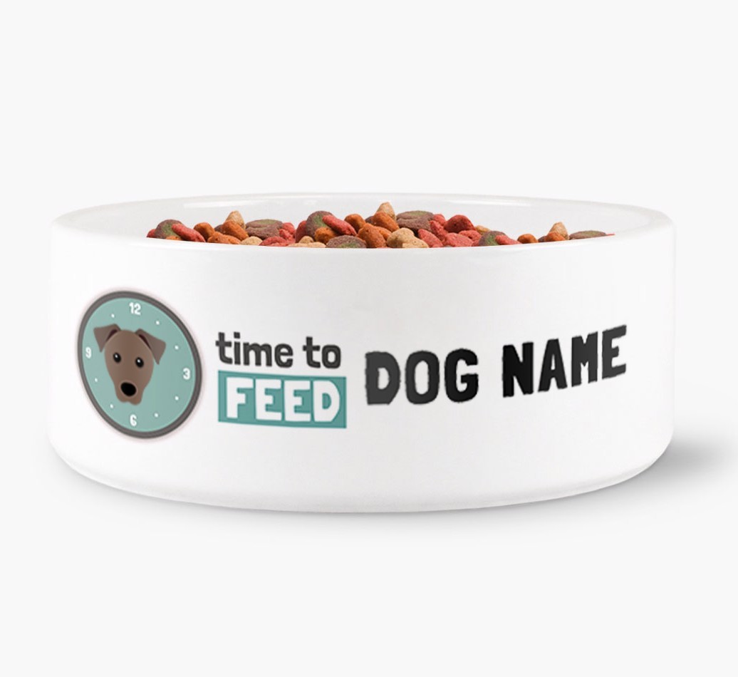 'Time to feed {dogsName}' Dog Bowl