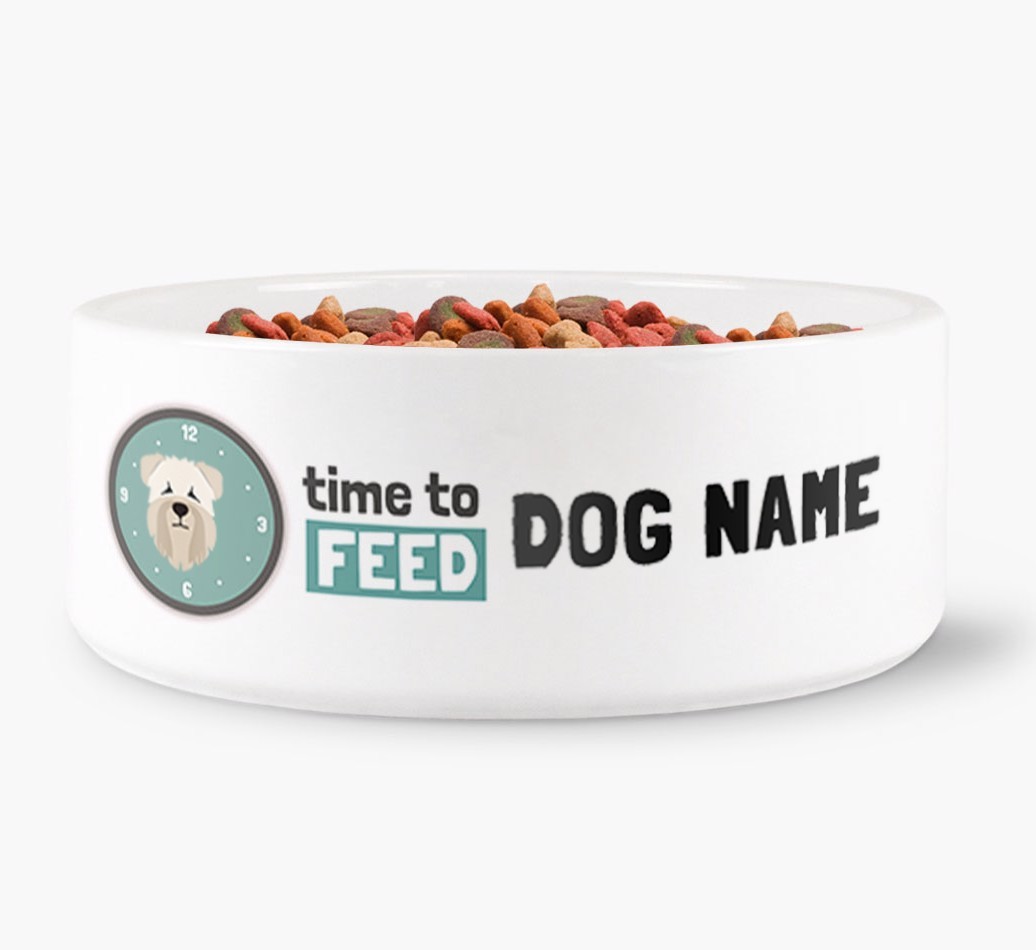 'Time to feed {dogsName}' Dog Bowl