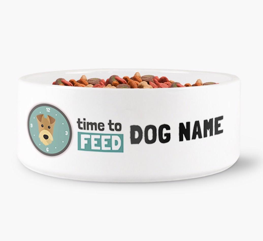 'Time to Feed {dogsName}' - Personalized Dog Bowl for your {breedFullName}