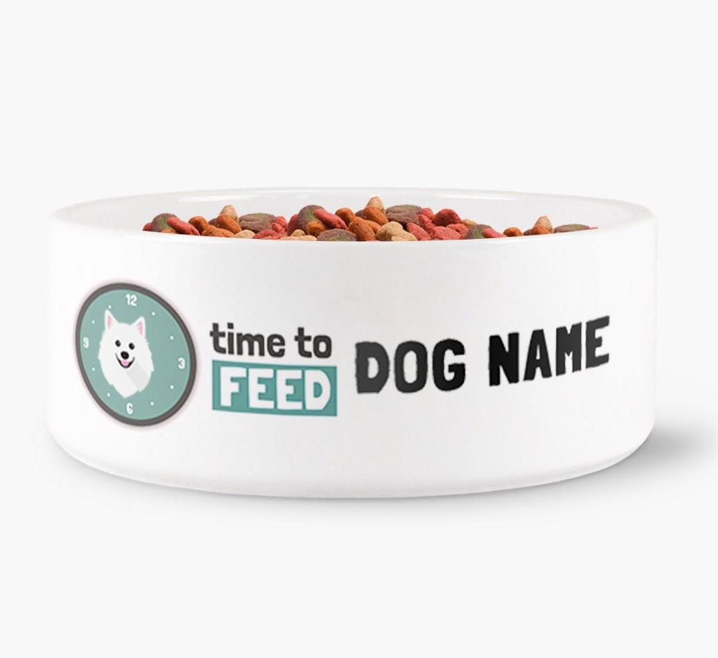 'Time to Feed {dogsName}' - Personalized Dog Bowl for your {breedFullName}