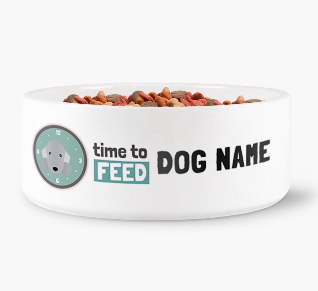 'Time to Feed {dogsName}' - Personalized Dog Bowl for your {breedFullName}