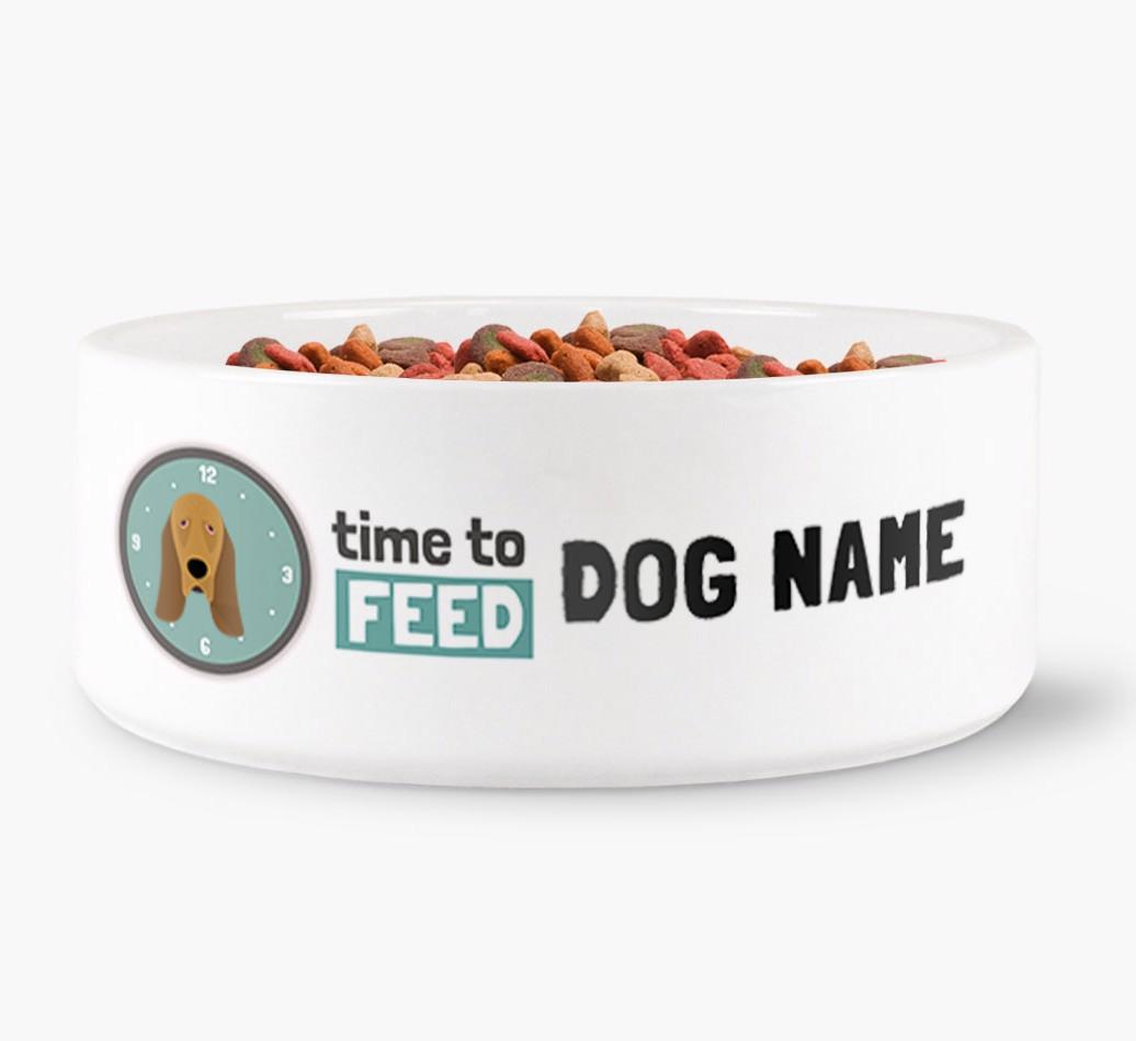 'Time to Feed {dogsName}' - Personalized Dog Bowl for your {breedFullName}