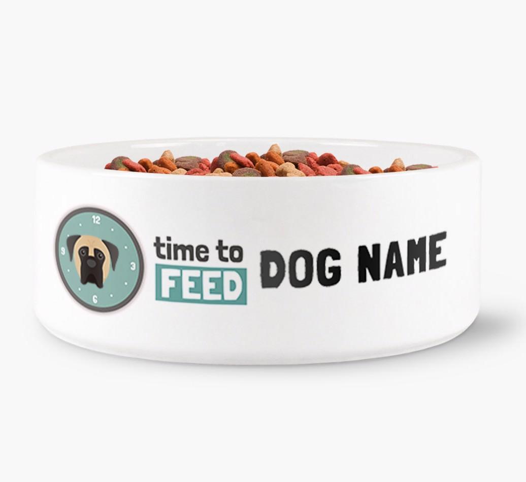 'Time to Feed {dogsName}' - Personalized Dog Bowl for your {breedFullName}