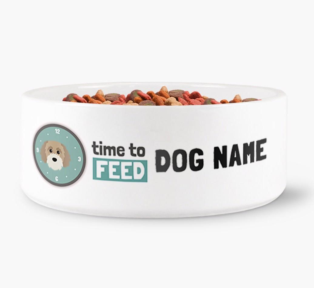 'Time to Feed {dogsName}' - Personalized Dog Bowl for your {breedFullName}