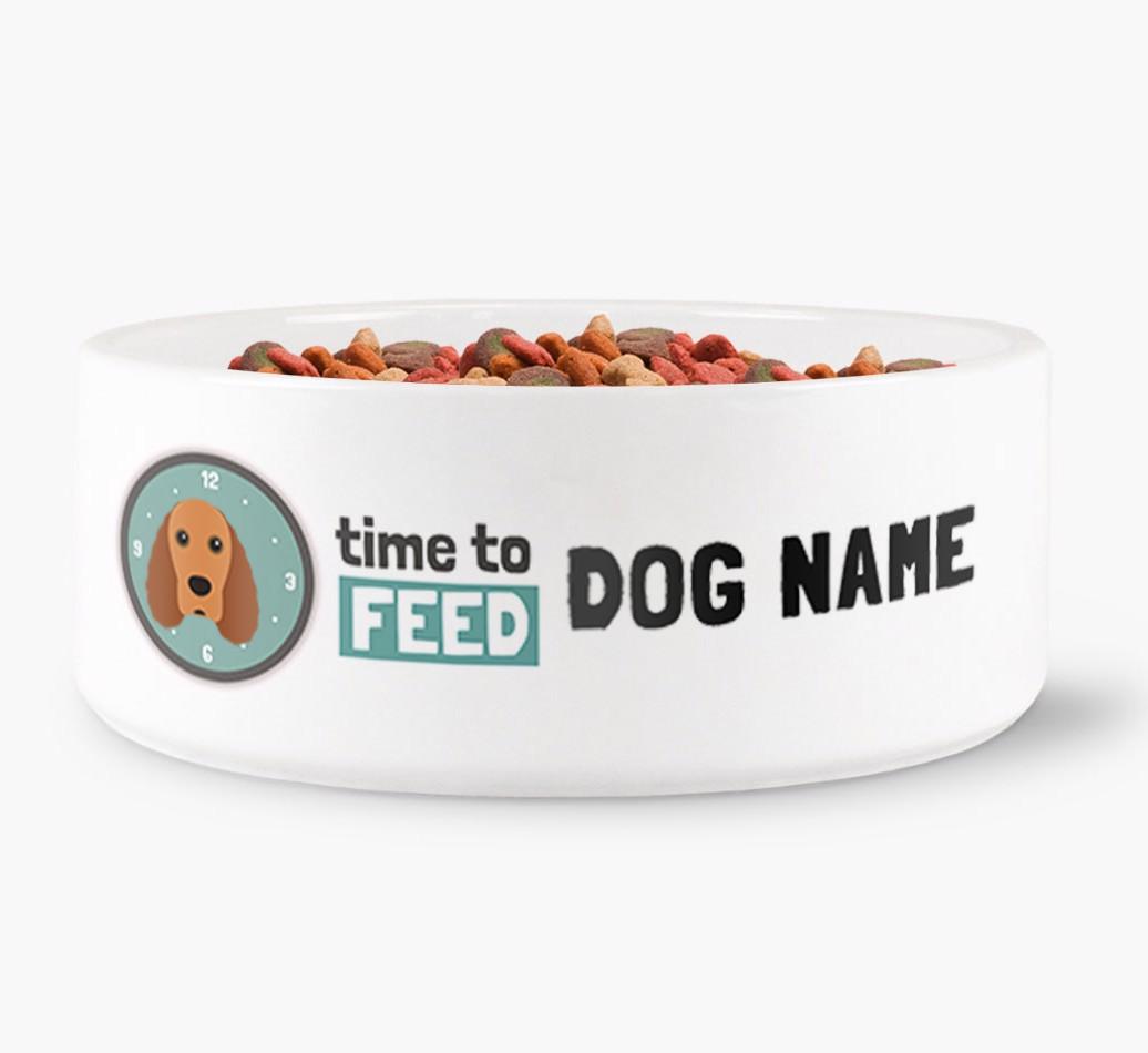 'Time to Feed {dogsName}' - Personalized Dog Bowl for your {breedFullName}