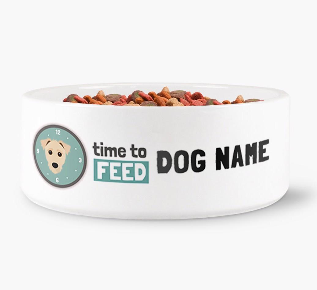 'Time to Feed {dogsName}' - Personalized Dog Bowl for your {breedFullName}