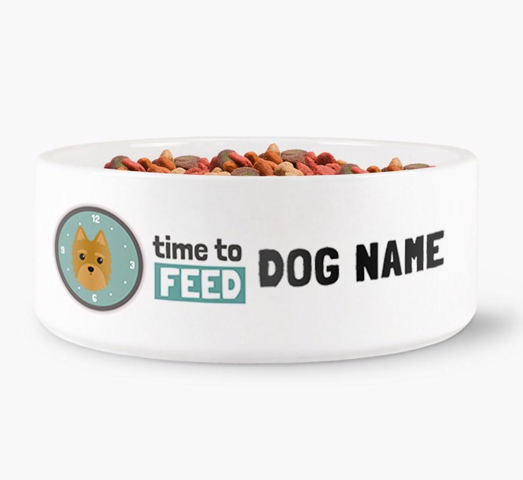 'Time to Feed {dogsName}' - Personalized Dog Bowl for your {breedFullName}
