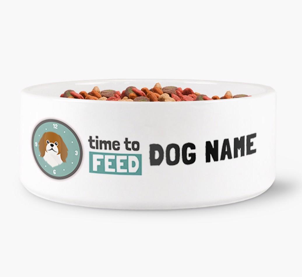 'Time to Feed {dogsName}' - Personalized Dog Bowl for your {breedFullName}
