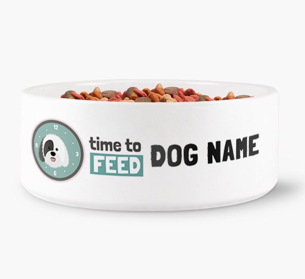 'Time to Feed {dogsName}' - Personalized Dog Bowl for your {breedFullName}